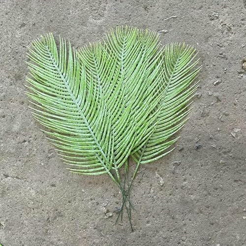 Simulated Sunflower Leaf Home Vestibule Vase Flower Arrangement Fern Pine Leaves Wedding Decoration Pseudogreen Plant-12pcs-Iron tree short