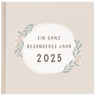 mintkind® Jahrbuch 2025 Fotobuch zum Selbstgestalten Erinnerungsbuch mit Platz für Fotos und Texte als Familienbuch Babybuch Paarbuch oder Geschenkidee