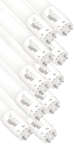 Jandei - Confezione da 10 tubi LED 120 cm 18 W, bianco neutro 4200 K, 2160 lumen, standard T8 connettore G13, sostituzione neon fluorescente 36 W, illuminazione per uffici, corridoi, garage
