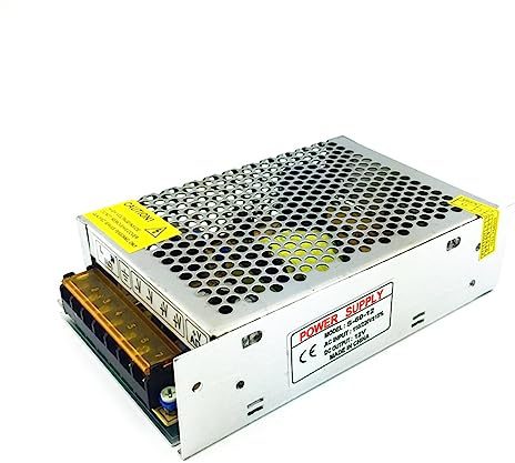 CHEOTIME Fuente de alimentación conmutada, Adaptador de Corriente CA a CC de 12 V, 10 A, 120 W con Voltaje Estable y Carcasa de Aluminio, para Sistemas de monitoreo de Seguridad,