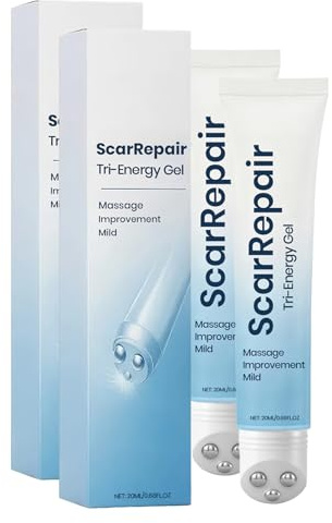 Narbencreme mit Massage-Roller, 20ml Narben Pflege Gel, Narbensalbe für Schöne Haut, Macht Frische und Alte Narben Geschmeidiger und Glatter, Verbessert Erscheinungsbild Haut