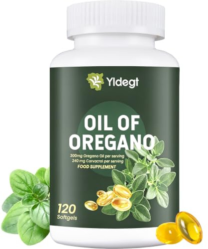 Oregano Oil with Black Seed Oil 200mg 120 Softgels | 5 in 1 Blend- Oil of Oregano Supplement Capsule 3000mg 80%+ Carvacrol - Olive Oil Turmeric Oil Capsules High Potency Herbies