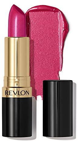 REVLON Super Lustrous Pearl Lipstick, Creamy Formula for Soft and Plump Lips, Hydration Feeling, 657 Fuchsia Fusion, 0.15 oz