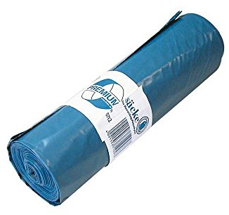 Sacchetto per rifiuti Sacchi Sacchetti di immondizia, ad alta pressione di PE, Blu, 30,70,120 L, 10 – 20 rotoli