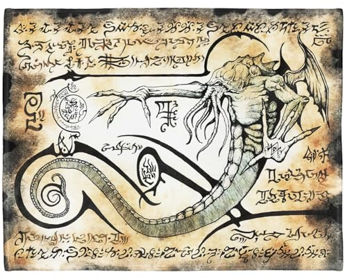 YISUMEI Decke 150x200 cm Kuscheldecken Sanft Flanell Weich Fleecedecke Bettüberwurf Die Rituale von Cthulhu