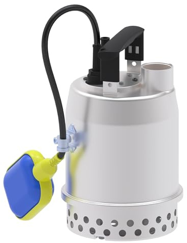 SFA - Sanisub Steel 50 A - Kellerentwässerungspumpe | Grauwasser-Tauchpumpe - Tragbar - Auto - Schwebstoffe bis 10mm - Keller, Garage - Pumpe 16,8x27,3cm - Dt. Qualität
