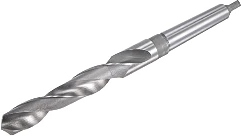 sourcing map 21mm Alta Velocidad Acero Helicoidal broc* con MT2 Morse Cónico Vástago, 240mm Total Largo