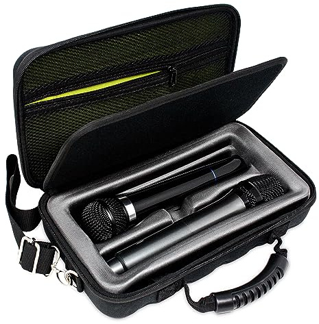 Loudmouth Dual Wireless Microphone Case | Hardshell Portable EVA Hard Shell Storage for Two Wireless Mics | CASE ONLY | 12.5 x 7 x 3.25