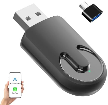 Sunweyer Plug-Play Wireless CarPlay Adapter Support Factory Wired CarPlay zu Wireless Caplay Dongle Konvertieren Auto Modell Jahr: von 2016 zu 2023 | Wandelt Kabel-CarPlay & Android Auto zu Wireless. Plug & Play, Auto-Connect für Kabel-CarPlay
