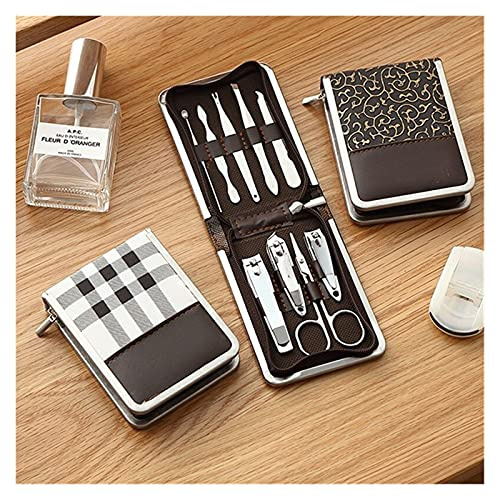 Set de Manicura Pedicura 9pcs / set multifunción de acero inoxidable herramienta de corte de uñas clippers de uñas conjunto de tijeras de belleza manicura pedicura kit de uñas Manicura Pedicura Kit