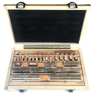 Leicht ablesbar, mehrfache Größe Endmaß, 47-teiliges Set 1 Grade 0 Grade Inspection Block Gauge Test Caliper Blocks Measurement Instruments Leicht zu transportieren ( Color : 47Pcs 1.005mm-100mm , Siz