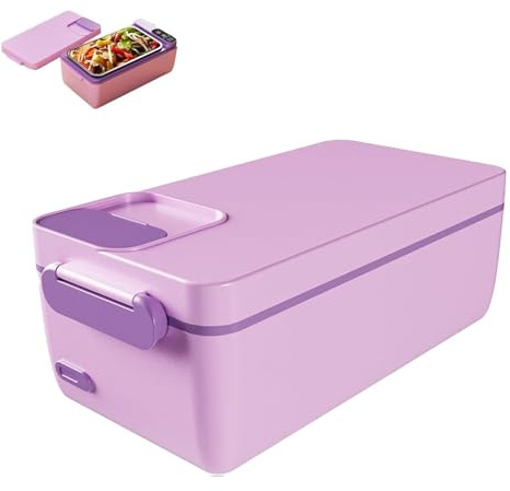 Lunch box elettrico riscaldato, scaldavivande ricaricabile con borsa termica, batteria integrata da 3200 mAh, contenitore in acciaio inossidabile rimovibile, lunch box autoriscaldante senza fili