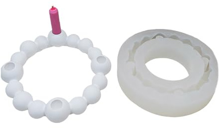 JUYAXIN Elegante stampo per candeliere a forma di sfera, in silicone, strumento per la creazione di ornamenti creativi