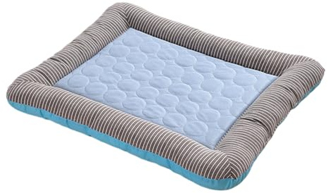 Dog Cooling Matte, Ice Silk Pad, Waschbares Bett für mittelgroße Haustiere, Katzen, Kaninchen, Hamster, tragbar, strapazierfähig, Schlafkissen für den Sommer, Bodenreise, 43 x 43 cm