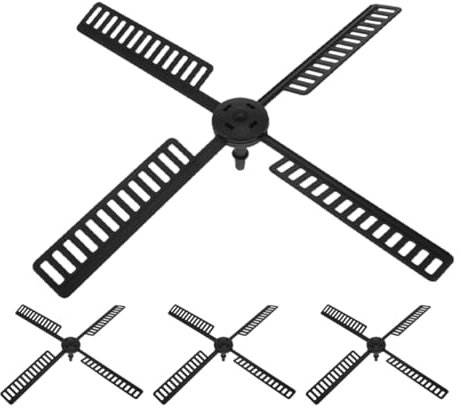 Abaodam Accessoires de Moulin à Vent en Plastique 4 Pcs Grosse Taille pour Jardin Extérieur Décoratif Pales Résistantes Effet Visuel Tournant Solaire Étanche