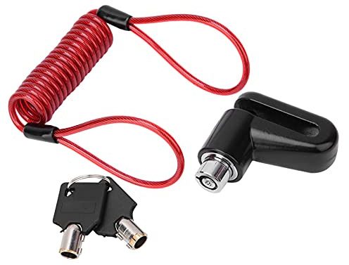 Keenso Blocco Freno a Disco per Scooter Elettrico, Blocco Freno a Disco Antifurto con Cavo di Promemoria per Scooter Elettrico Mijia M365