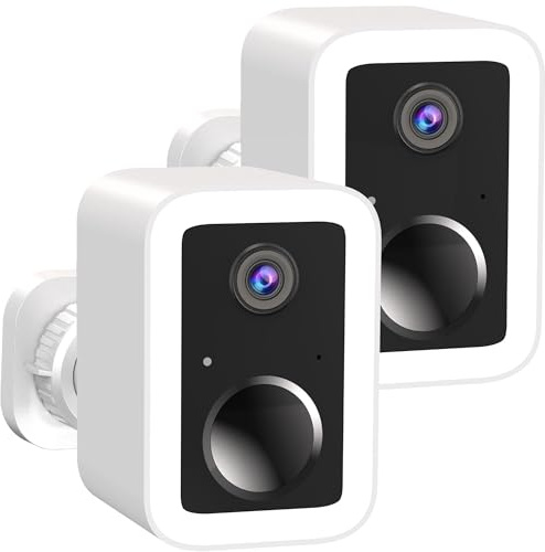 Funstorm 2K Spotlights Wireless Security Camera Outdoor WiFi Battery, 2 Set | Colour Night Vision, 2.4G/5G WiFi, AI Motion Detection with Siren, Rechargeable Battery, SD/Cloud Storage, 2-Way Audio, IP65