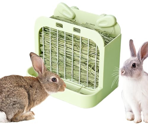 Kanin Höställ,Ställ för Foderdispenser - Automatisk Kaninfoder Och Höspridare Med Kapacitet,För Chinchilla, Hamstrar, Gerbiler, Växtätande Smådjur Och Flygekorrar, För Användning I Burar, Vid Ätande,