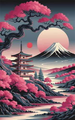 Puzzle 50 Teile Japan Landschaft 35 x 25 cm Impossible Klassische Puzzles Puzzle Erwachsene Anspruchsvoll Geschicklichkeitsspiel für die Ganze Familie