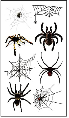 Calcomanías temporales 3D de Halloween Body Art 09