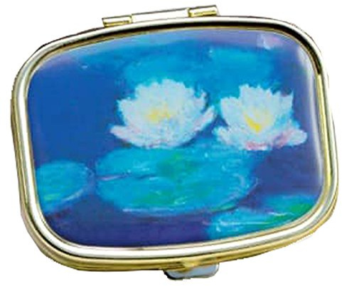 Fridolin 18256 Pillendöschen Monet - Seerosen, Metall, 5,1 x 3,6 x 1,8 cm
