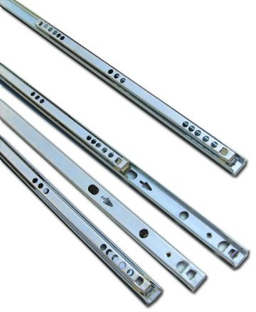 Stolmet Metal Ball Bearing Drawer runner Pr 350mm draw depth for 17mm (4 Pairs)
