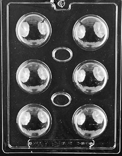 Grandmama's Goodies M218 Bath or Cocoa Bomb Mold Chocolate Candy Soap Mold with Exclusive Molding Instructions