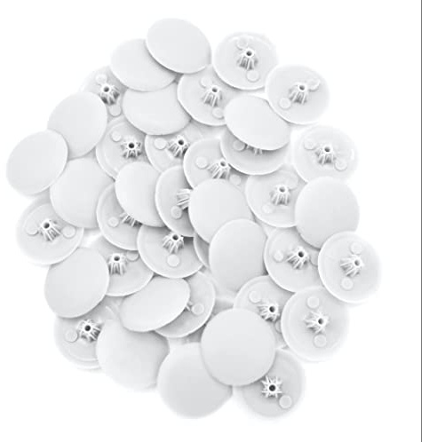 200 x White Push in Plastic POZI Screw Cover CAPS for POZI 2 Screws - PZ2