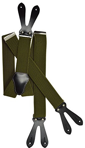 Olata Herren-Hosenträger in Y-Form, Robust, mit Knopf-Lederenden, 40 mm | Robuste 40-mm-Hosenträger in Y-Form mit Knopf-Lederenden und Lederkreuz; sicherer Halt für elegante Kleidung.