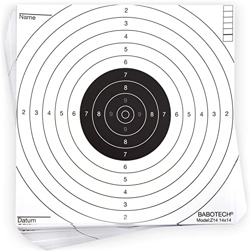 Babotech - 250 bersagli per fucile ad aria compressa, 14 x 14 cm, per pistola ad aria compressa, Airsoft [bersaglio Target per campanella a sfera