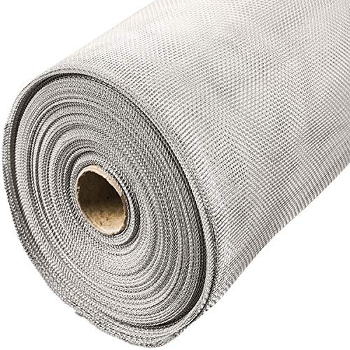 Stahlia Fliegengitter ALUMINIUM B x L: 100x200 CM Fliegennetz Fenster Balkontür Insektenschutz Gitter Lichtschachtabdeckung Aluminiumgewebe gegen Raten,Mäuse,Fliegen