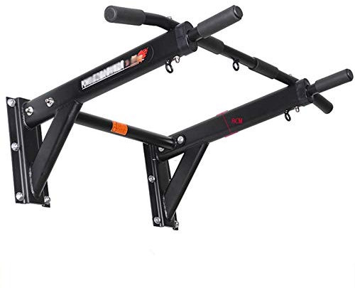 Klimmzugstangen Hua Wandmontage Fitness Klimmzugstange, Pull-up-Bar, Safe Mehrzweck Boxtraining Doppel Pole, Unterstützung 300kg Stabil, Aerobic Fitnessausrüstung, 2 Farben (Color : Black)