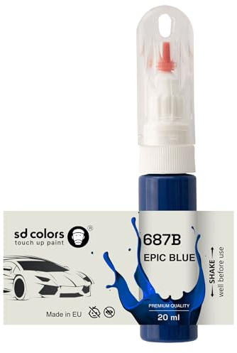 SD COLORS 687B 687/B - Pennello per ritocchi da 20 ML, colore: blu epico