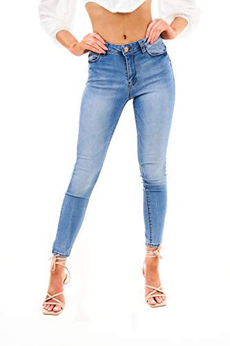 UC Womens Ex High Street Brand Sculpt & Lift Skinny Jeans Ladies Super Stretch Denim Pants (Blue, 6)