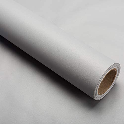 Mercoy 40cm x10m Grey Wallpaper Self Adhesvie Vinyl Film Peel and Stick Wallpaper Stick Back Plastic Removable Paper DIY Decorative for Kitchen Bedroom Bathroom Upgrade Thicker