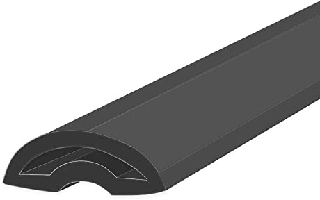 Shower or Bath Threshold Water Barrier Seal Strip | 80cm, 90cm, 140cm or 200cm Long | Clear, White or Black | Useful in Wetrooms or with Doors or Screens | Soft Material | SEAL119 (200cm, Black)