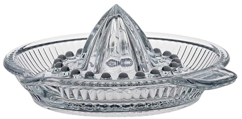 Queensway Home & Dining 16cm Glass Citrus Lemon Orange Lime Squeezer Strainer Fresh Hand Juicer Tool