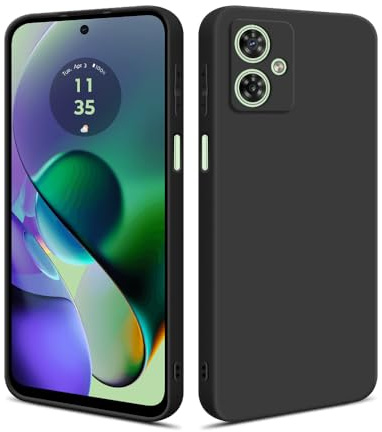 HSP Funda para Motorola Moto G57 / G57 Power, Carcasa Silicona, Case, Negra