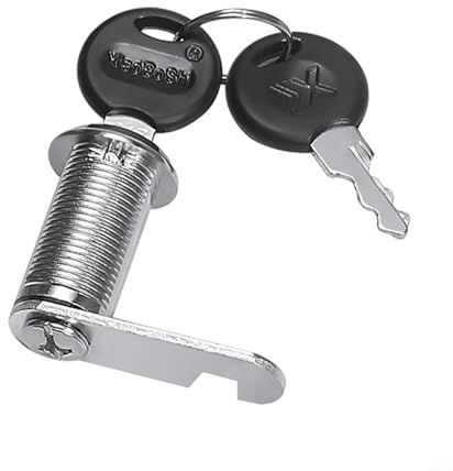 Serratura per armadio, cassetta delle lettere, tamburo, cassetto, armadietto, armadietto, 16/20/25/30 mm, 2 chiavi, per porte in legno, metallo e vetro (30 mm)