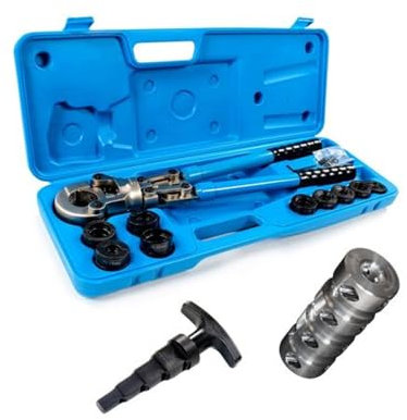 Arcanaute - Sertissage radial - Coffret Pince à sertir PER & Multicouche avec mors H & TH + Calibreur ébavureur multicouche + Redresseur -