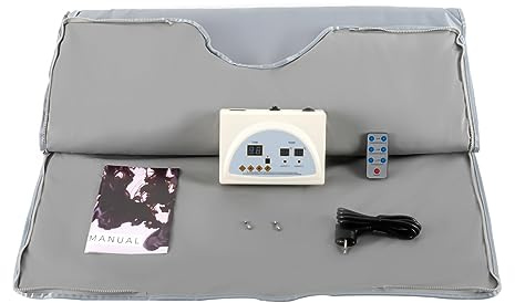 Manta de sauna de infrarrojos portátil a distancia por infrarrojos, 180 x 80 cm, manta de vapor para el hogar con mando a distancia, dispositivo de belleza antienvejecimiento