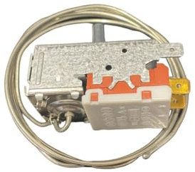 JCSPARES® - Termostato Temperatura 2 Contatti K50P1110 + Kit Montaggio per Frigorifero Congelatore Lunghezza Capillare 1200 mm Universale