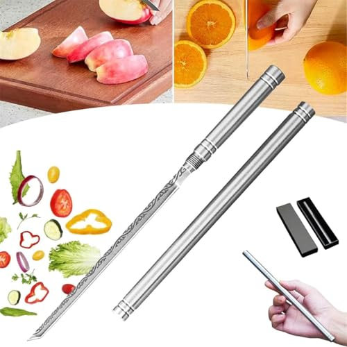 HOIDOKLY Mehrzweck Outdoor tragbares Obstmesser mit Scheide, Obstmesser Klein Ist Geeignet Für Die Meisten Gemüse, Obst Und Fleisch, Und Langlebige Obstmesser-Set (1PCS)