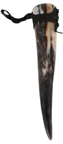 UPKOCH Trompette Viking En Corne De Bœuf 28-30 Cm, Tasse à Café De Corne Naturelle, Grosse Capacité, Décoration Vintage Médiévale Pour Maison Et Collection