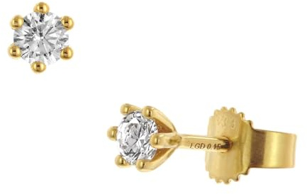 GLIZZ Lab Grown Diamant-Ohrringe 0,3 ct. Gold 333 Brillant Ohrstecker