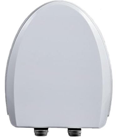 Brigtviee Toilettendeckel,Toilettensitz V-Form, Wc Sitz Mit Absenkautomatik, Klodeckel Mit Quick Release Funktion,Familien Klobrille Weiß,Obere Befestigung Wc Deckel,Pp Toilettenbrille,01G