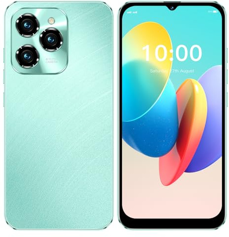 CatCalls SIM-Free & Unlocked 4G Mobile Phones, 6.3 HD+ Display,Android 12 OS, 32GB/Expandable to 256GB,4500mAh Big Battery,4G Dual SIM/GPS/Face Unlock Smartphone(Green)