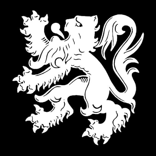 CS31907 Gestanzter Vinyl-Aufkleber mit Wappen von Flandern, Löwe, Autoaufkleber, wasserfest, Auto-Dekoration auf (2)