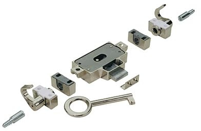 Hettich Nutbart-Drehstangenschloss für DIN links Türen, Dorn-ø 4 mm | 1 Stück, 89077