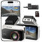 Hikvision Dashcam Auto Vorne Hinten, 3 IPS Bildschirm mit 64GB SD Karte, 1080+1080 Dual Auto Kamera mit APP Steuerung, WiFi, Super Nachtsicht,WDR,G-Sensor, Parküberwachung, Support 256GB Max(C200s)